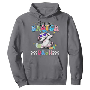 Happy Easter Bruh Hoodie Bunny Dabbing Rabbit Funny Kids Toddler Boys TS10 Charcoal Print Your Wear