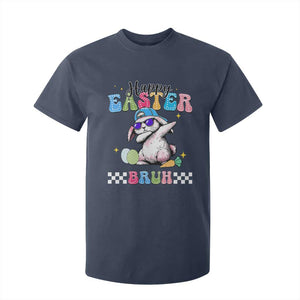 Happy Easter Bruh T Shirt For Kid Bunny Dabbing Rabbit Funny Kids Toddler Boys TS10 Navy Print Your Wear