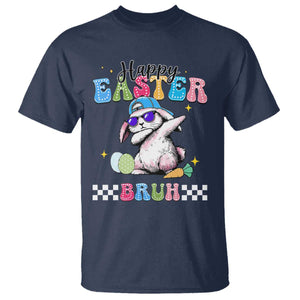 Happy Easter Bruh T Shirt Bunny Dabbing Rabbit Funny Kids Toddler Boys TS10 Navy Print Your Wear
