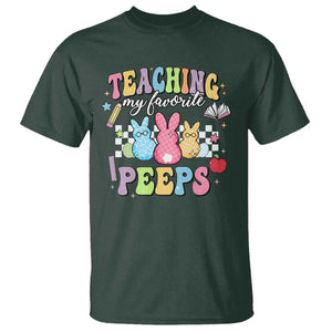 Easter Teacher T Shirt Teaching My Favorire Peeps TS10 Dark Forest Green Print Your Wear