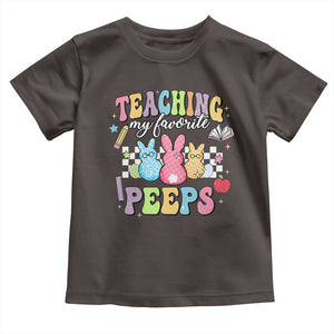 Easter Teacher Toddler T Shirt Teaching My Favorire Peeps TS10 Dark Chocolate Print Your Wear