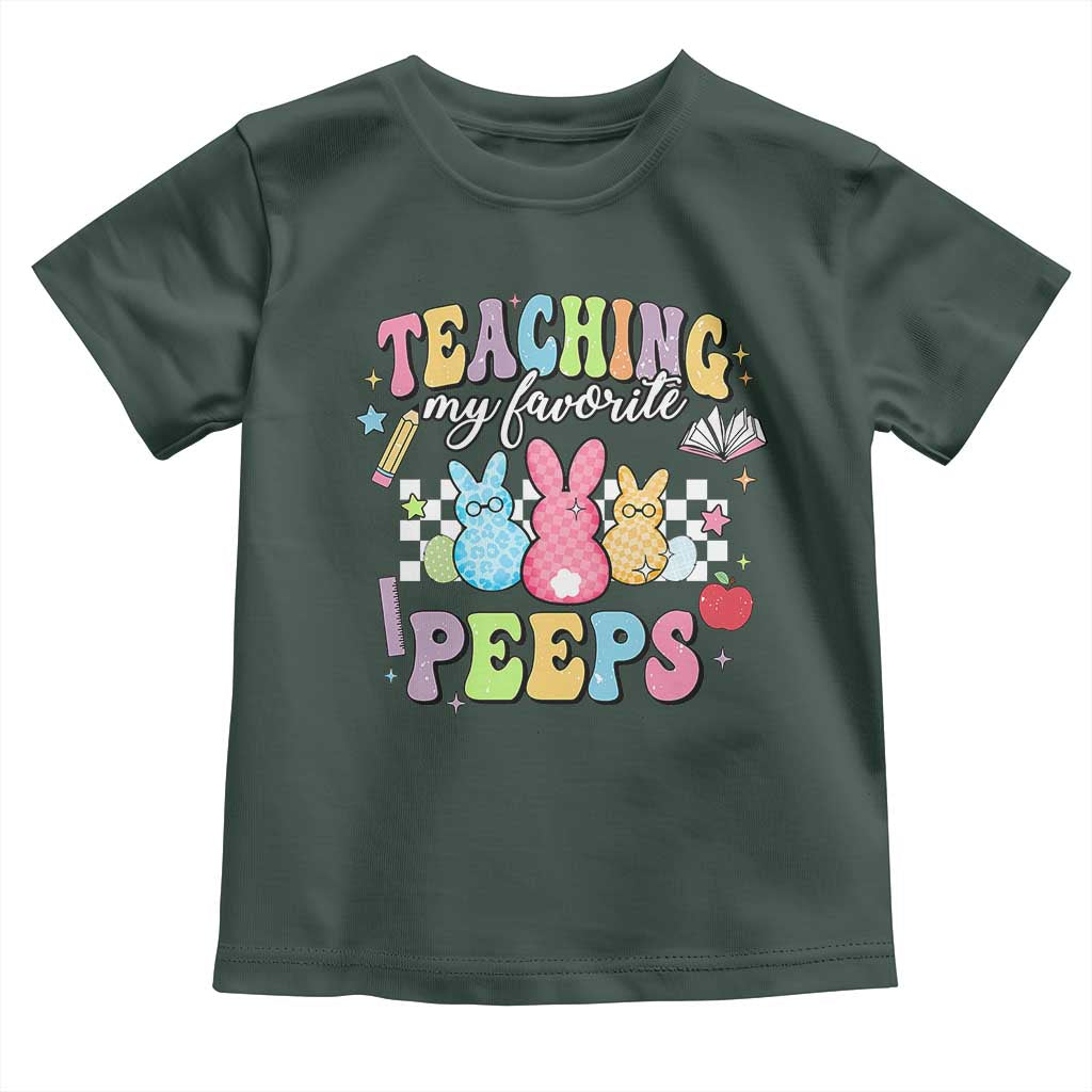 Easter Teacher Toddler T Shirt Teaching My Favorire Peeps TS10 Dark Forest Green Print Your Wear
