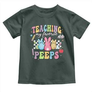 Easter Teacher Toddler T Shirt Teaching My Favorire Peeps TS10 Dark Forest Green Print Your Wear