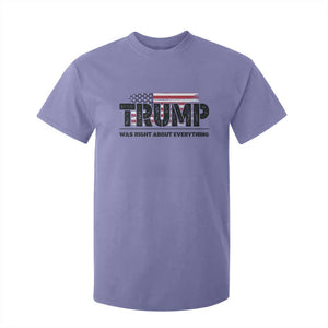 Trump Was Right About Everything T Shirt For Kid USA American Flag TS10 Violet Print Your Wear