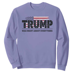 Trump Was Right About Everything Sweatshirt USA American Flag TS10 Violet Print Your Wear