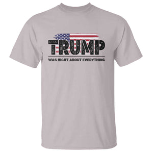 Trump Was Right About Everything T Shirt USA American Flag TS10 Ice Gray Print Your Wear