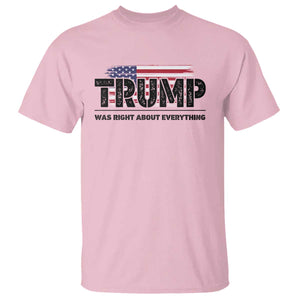 Trump Was Right About Everything T Shirt USA American Flag TS10 Light Pink Print Your Wear