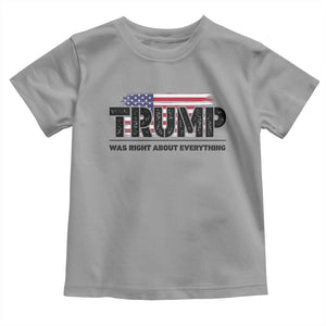 Trump Was Right About Everything Toddler T Shirt USA American Flag TS10 Sport Gray Print Your Wear