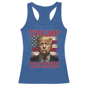 Donald Trump Was Right About Everything Racerback Tank Top USA Flag TS10 Royal Blue Print Your Wear