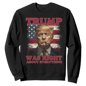 Donald Trump Was Right About Everything Sweatshirt USA Flag TS10 Black Print Your Wear