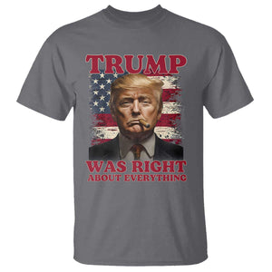 Donald Trump Was Right About Everything T Shirt USA Flag TS10 Charcoal Print Your Wear
