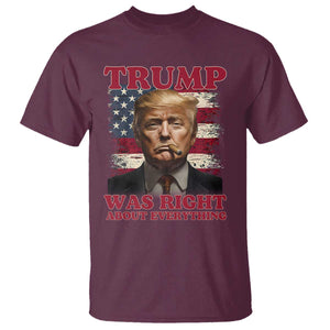 Donald Trump Was Right About Everything T Shirt USA Flag TS10 Maroon Print Your Wear