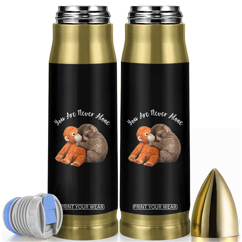 Viral Punch Monkey Bullet Tumbler Cute Baby Monkey With Plush Toy Animal Lovers TS10 Black Print Your Wear