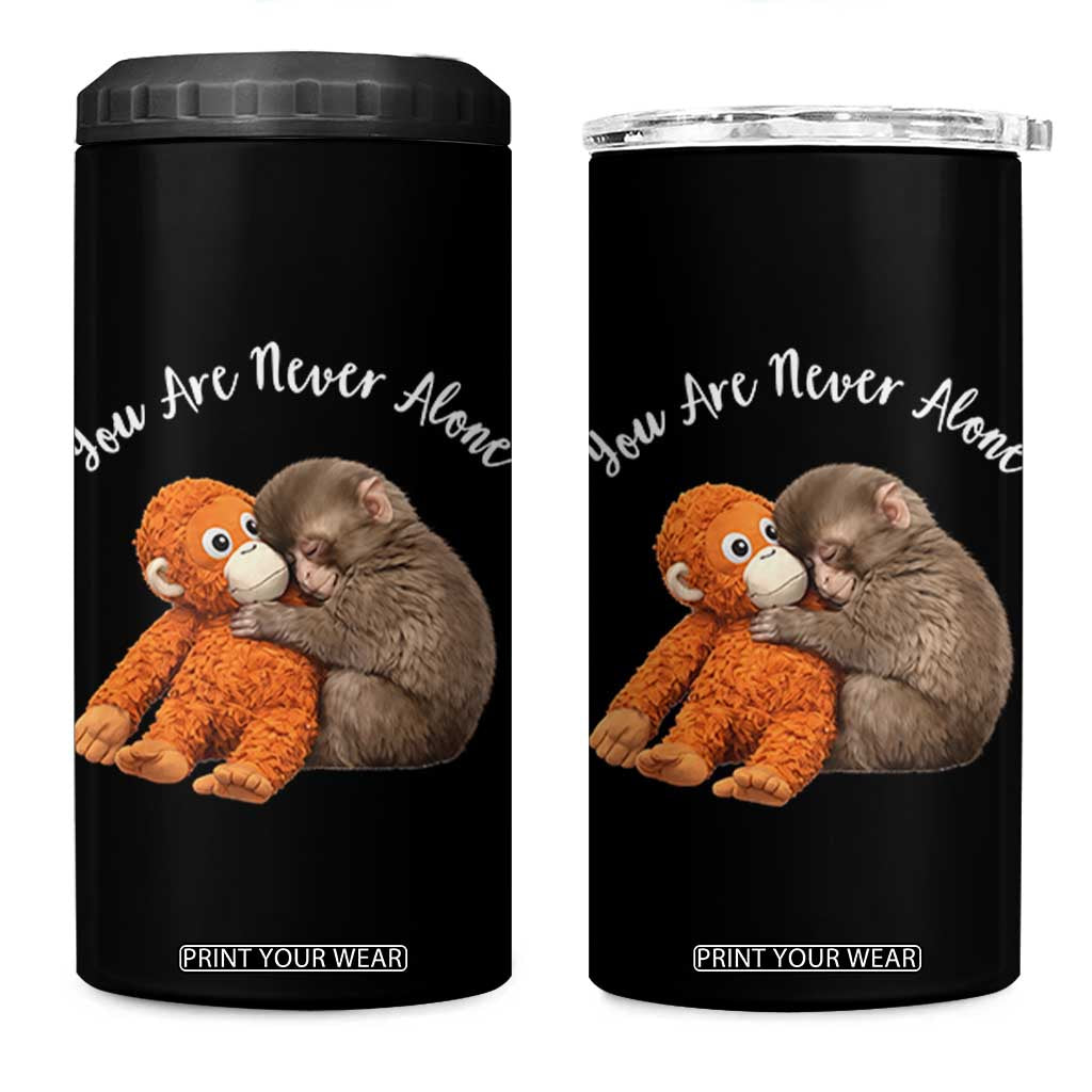 Viral Punch Monkey 4 in 1 Can Cooler Tumbler Cute Baby Monkey With Plush Toy Animal Lovers TS10 One Size: 16 oz Black Print Your Wear