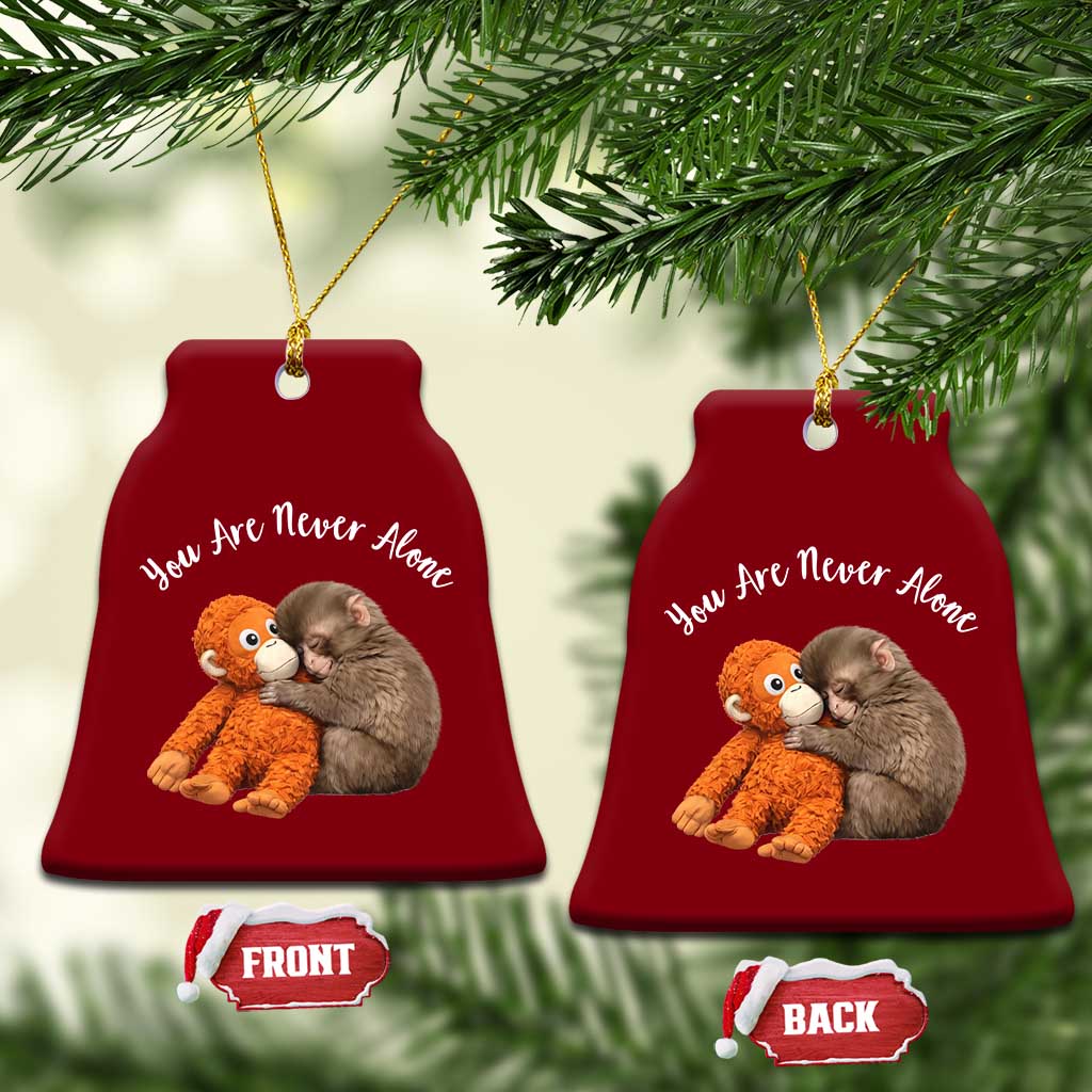 Viral Punch Monkey Ceramic Ornament Cute Baby Monkey With Plush Toy Animal Lovers TS10 Print Your Wear