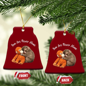 Viral Punch Monkey Ceramic Ornament Cute Baby Monkey With Plush Toy Animal Lovers TS10 Print Your Wear