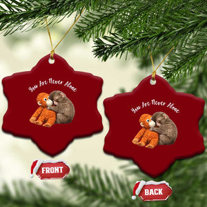 Viral Punch Monkey Ceramic Ornament Cute Baby Monkey With Plush Toy Animal Lovers TS10 Print Your Wear