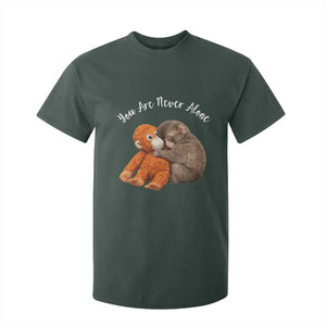 Viral Punch Monkey T Shirt For Kid Cute Baby Monkey With Plush Toy Animal Lovers TS10 Dark Forest Green Print Your Wear