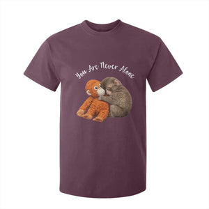 Viral Punch Monkey T Shirt For Kid Cute Baby Monkey With Plush Toy Animal Lovers TS10 Maroon Print Your Wear
