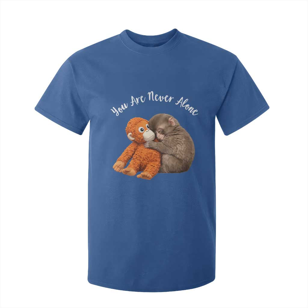 Viral Punch Monkey T Shirt For Kid Cute Baby Monkey With Plush Toy Animal Lovers TS10 Royal Blue Print Your Wear