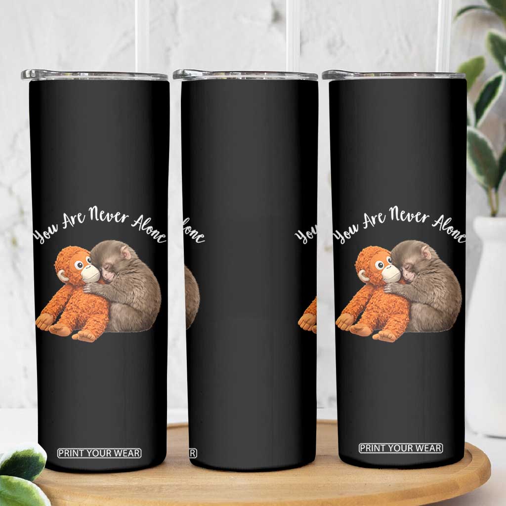 Viral Punch Monkey Skinny Tumbler Cute Baby Monkey With Plush Toy Animal Lovers TS10 Print Your Wear