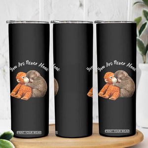 Viral Punch Monkey Skinny Tumbler Cute Baby Monkey With Plush Toy Animal Lovers TS10 Print Your Wear