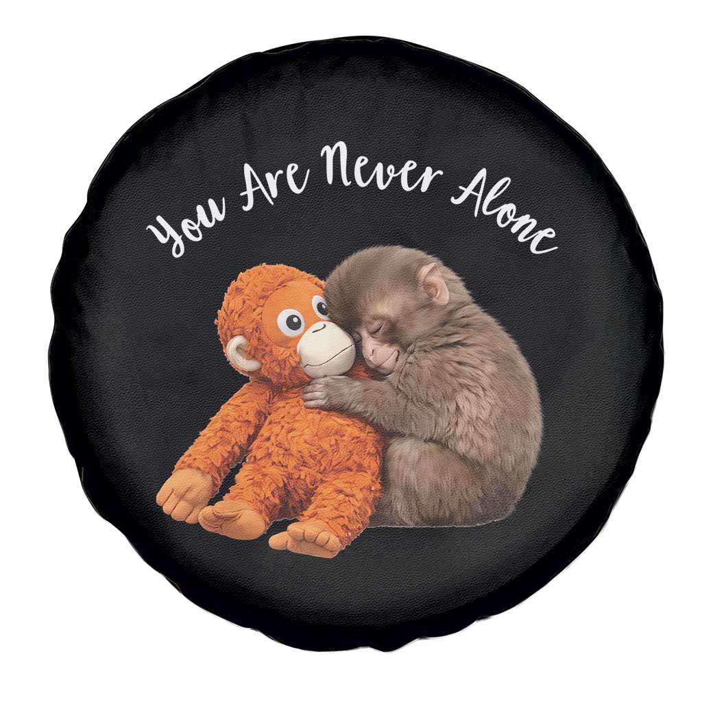 Viral Punch Monkey Spare Tire Cover Cute Baby Monkey With Plush Toy Animal Lovers TS10 Print Your Wear