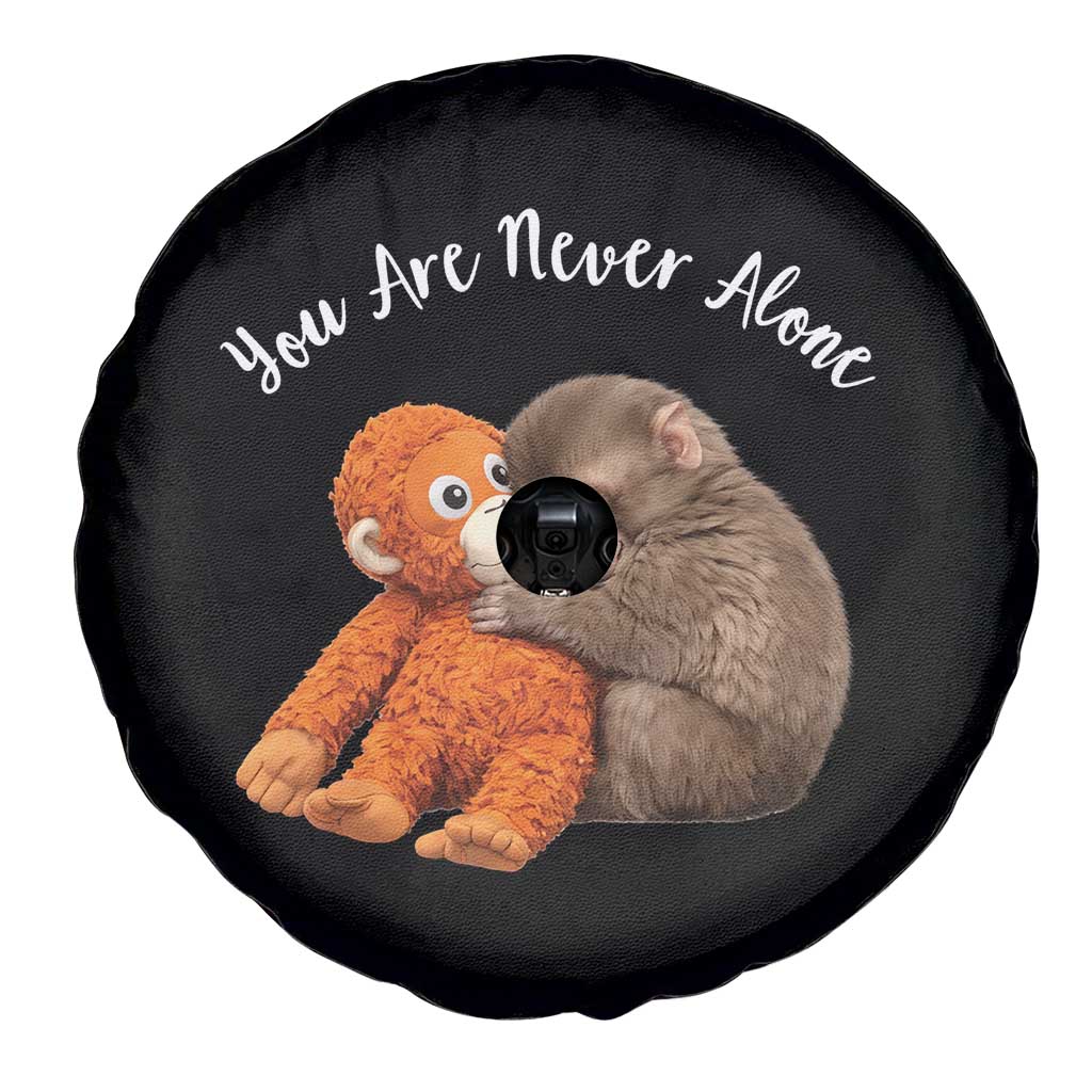Viral Punch Monkey Spare Tire Cover Cute Baby Monkey With Plush Toy Animal Lovers TS10 Print Your Wear