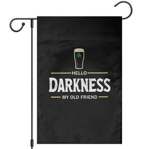 Hello Darkness My Old Friend Irish Beer Garden Flag Funny Drinking St Patricks Day Party Shamrock TS10 Black Print Your Wear