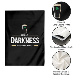 Hello Darkness My Old Friend Irish Beer Garden Flag Funny Drinking St Patricks Day Party Shamrock TS10 Print Your Wear