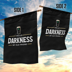 Hello Darkness My Old Friend Irish Beer Garden Flag Funny Drinking St Patricks Day Party Shamrock TS10 Print Your Wear