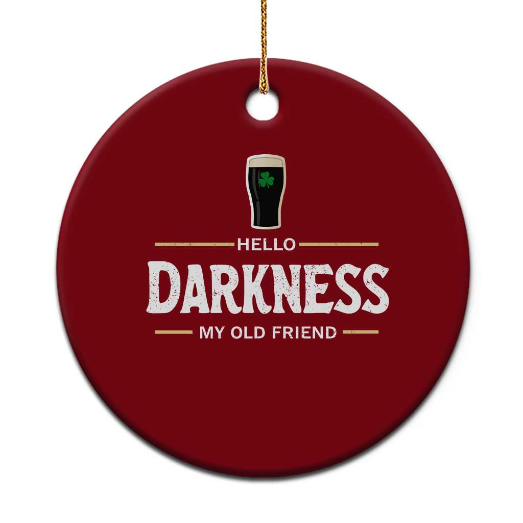 Hello Darkness My Old Friend Irish Beer Ceramic Ornament Funny Drinking St Patricks Day Party Shamrock TS10 1pc Red Print Your Wear