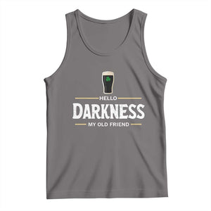 Hello Darkness My Old Friend Irish Beer Tank Top Funny Drinking St Patricks Day Party Shamrock TS10 Deep Heather Print Your Wear
