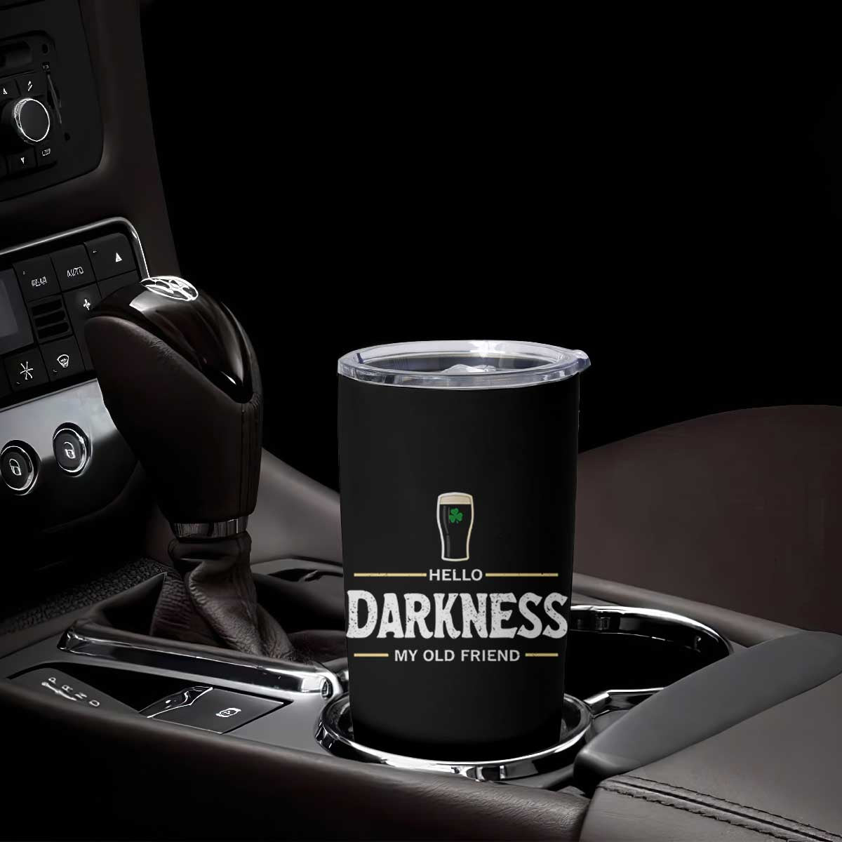 Hello Darkness My Old Friend Irish Beer Tumbler Cup Funny Drinking St Patricks Day Party Shamrock TS10 Print Your Wear
