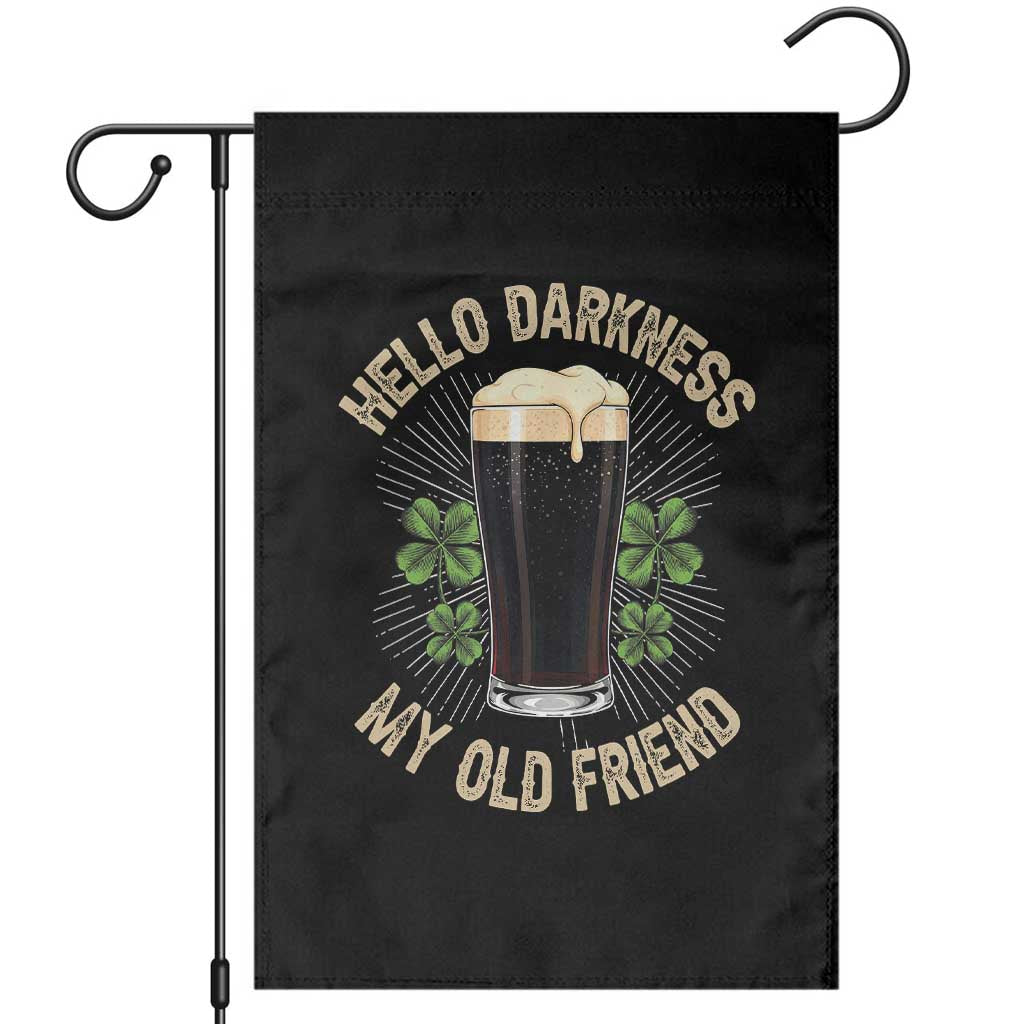 Irish Shamrock Beer Day Garden Flag Hello Darkness My Old Friend TS10 Black Print Your Wear