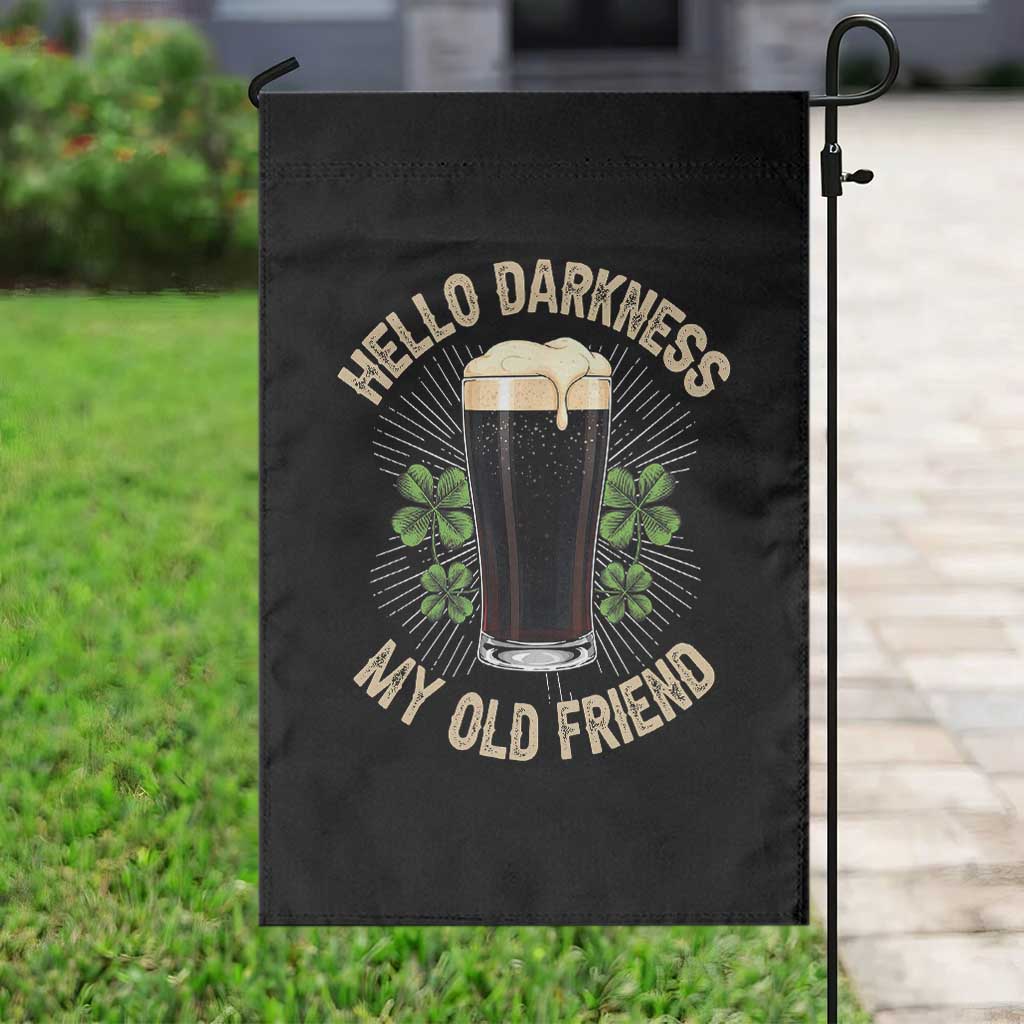 Irish Shamrock Beer Day Garden Flag Hello Darkness My Old Friend TS10 Print Your Wear