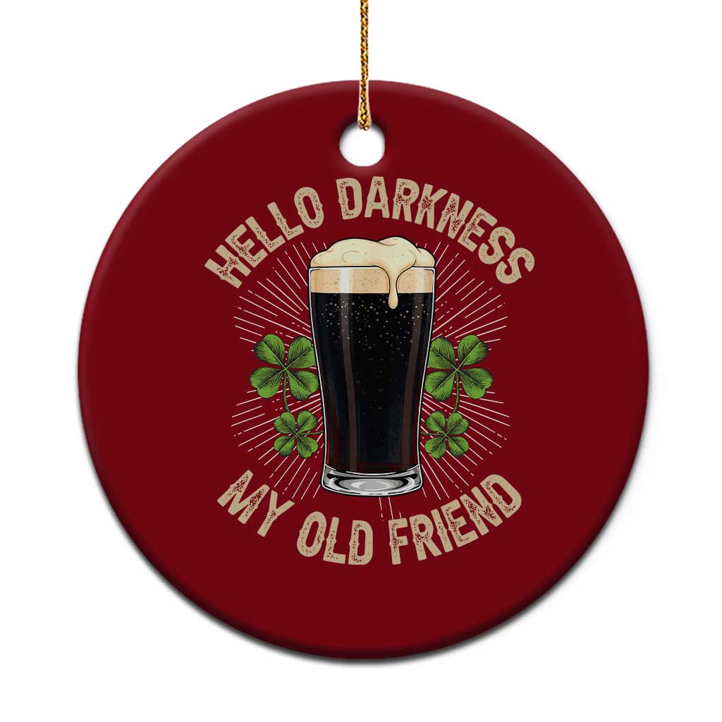 Irish Shamrock Beer Day Ceramic Ornament Hello Darkness My Old Friend TS10 1pc Red Print Your Wear