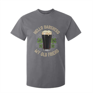 Irish Shamrock Beer Day T Shirt For Kid Hello Darkness My Old Friend TS10 Charcoal Print Your Wear