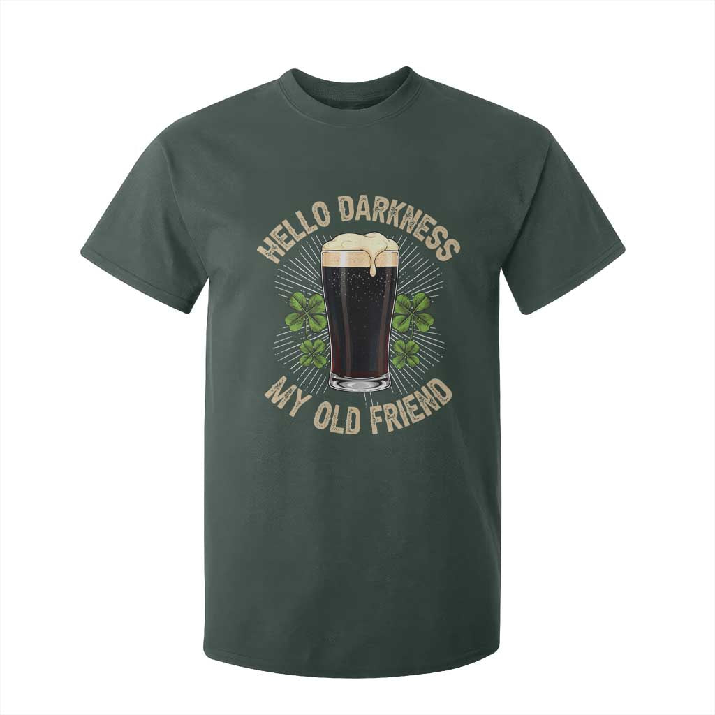 Irish Shamrock Beer Day T Shirt For Kid Hello Darkness My Old Friend TS10 Dark Forest Green Print Your Wear