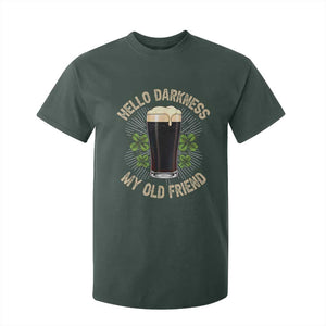 Irish Shamrock Beer Day T Shirt For Kid Hello Darkness My Old Friend TS10 Dark Forest Green Print Your Wear