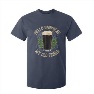 Irish Shamrock Beer Day T Shirt For Kid Hello Darkness My Old Friend TS10 Navy Print Your Wear