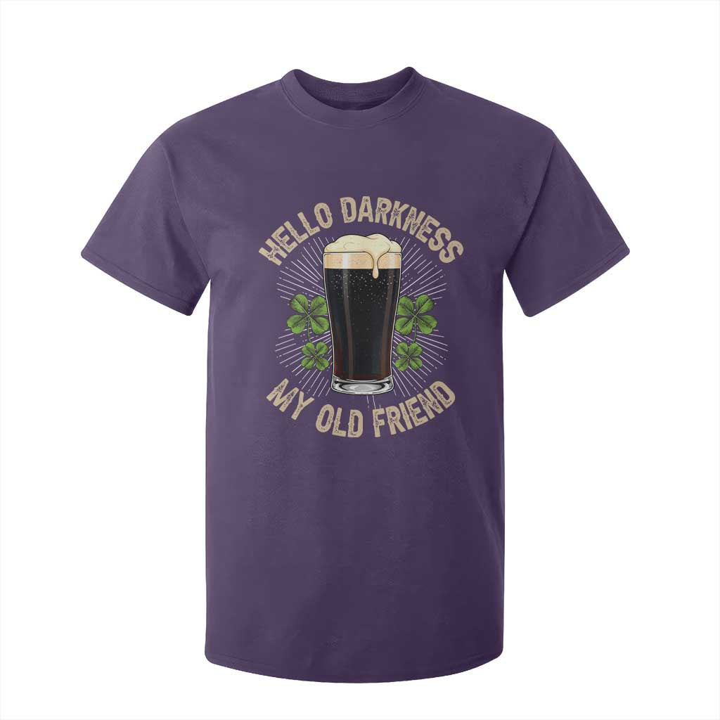 Irish Shamrock Beer Day T Shirt For Kid Hello Darkness My Old Friend TS10 Purple Print Your Wear