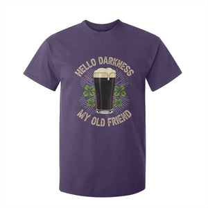 Irish Shamrock Beer Day T Shirt For Kid Hello Darkness My Old Friend TS10 Purple Print Your Wear