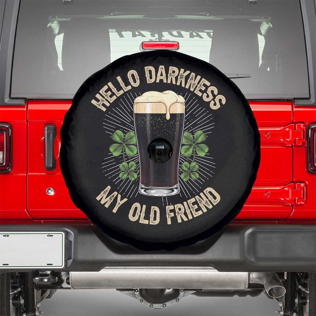 Irish Shamrock Beer Day Spare Tire Cover Hello Darkness My Old Friend TS10 Black Print Your Wear