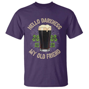 Irish Shamrock Beer Day T Shirt Hello Darkness My Old Friend TS10 Purple Print Your Wear