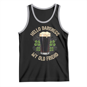Irish Shamrock Beer Day Tank Top Hello Darkness My Old Friend TS10 Black Athletic Heather Print Your Wear