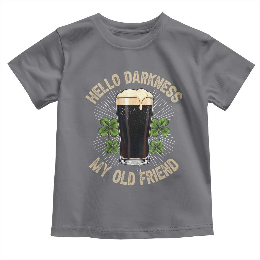 Irish Shamrock Beer Day Toddler T Shirt Hello Darkness My Old Friend TS10 Charcoal Print Your Wear