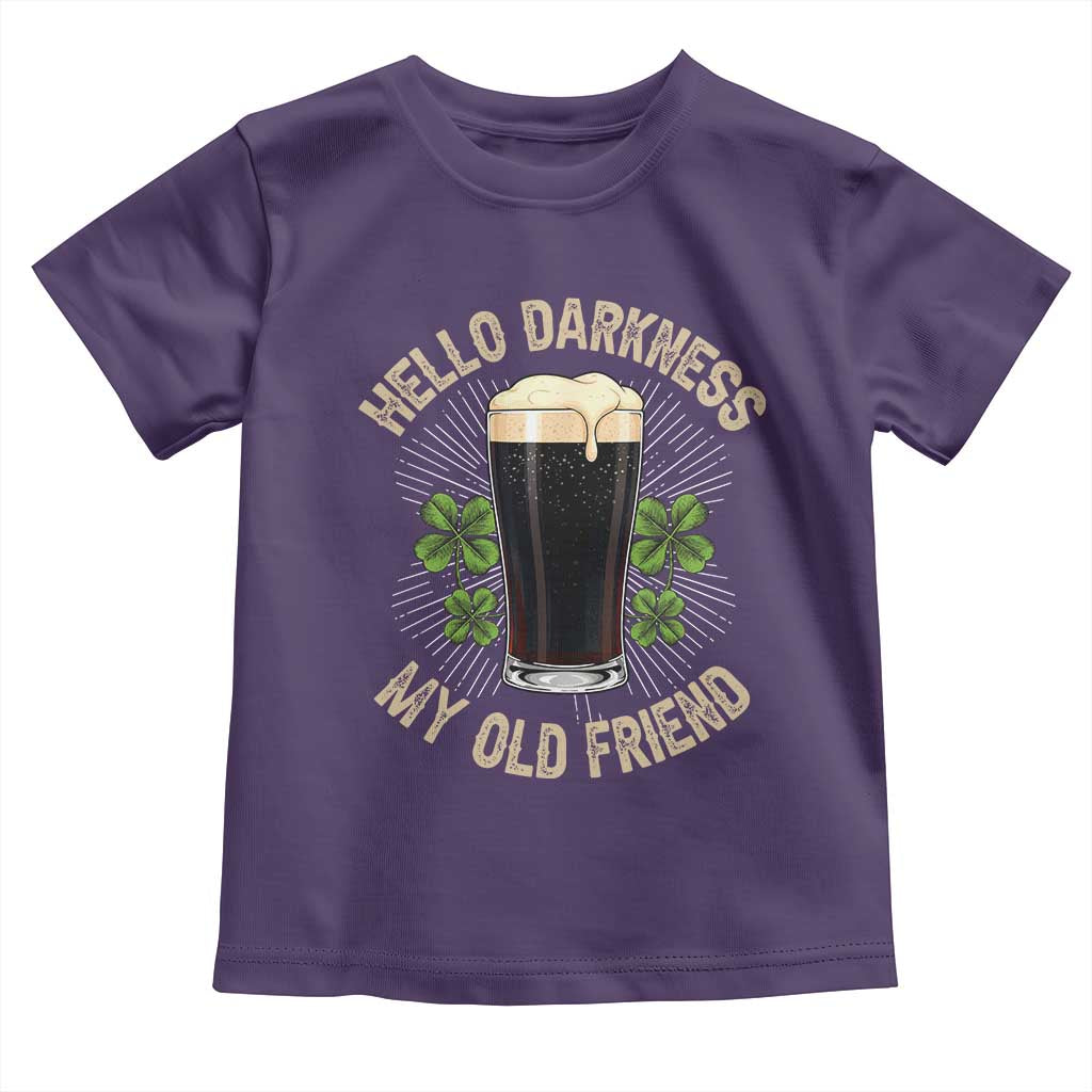 Irish Shamrock Beer Day Toddler T Shirt Hello Darkness My Old Friend TS10 Purple Print Your Wear