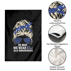 ALS Awareness We Wear Blue In May Garden Flag TS10 Print Your Wear