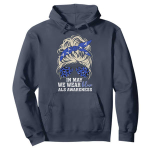 ALS Awareness We Wear Blue In May Hoodie TS10 Navy Print Your Wear